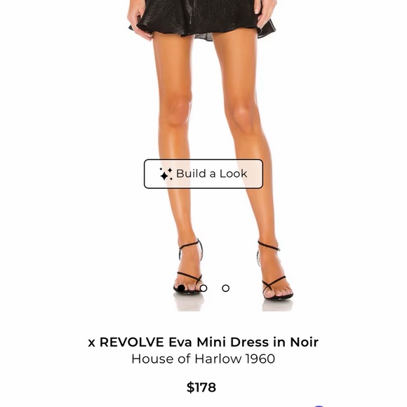 House of Harlow 1960 Black Ruffle Mini Dress black cocktail mini dresss size Med - Picture 3 of 5